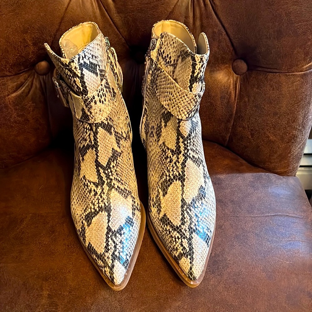 Sam Edelman snake-skin print ankle booties